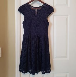 NWT Derek Heart Navy Blue Dress Jrs Medium